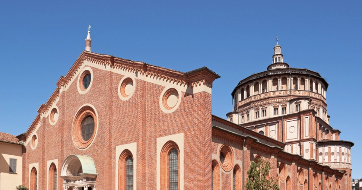 Santa Maria delle Grazie (Milan, Italy). This church and the adjacent Dominican convent were built during the 15th century. The back wall of the convent dining hall is covered by "The Last Supper".